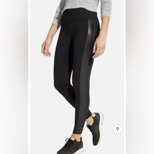 Athleta leather panel leggings